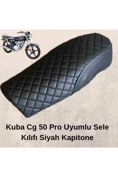 ncotodizayn Kuba Cg 50 Pro Motosiklet Koltuk Kılıfı Sade Siyah Kuba Çita 50 Pro Ve Diğer Cg Uyumlu ürün görseli