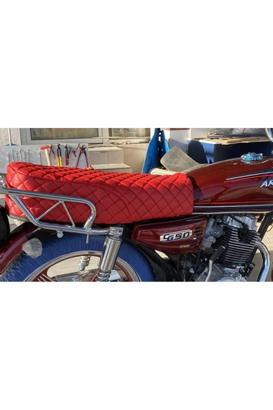 ncotodizayn Kırmızı Cg Uyumlu Motosiklet Koltuk Kılıfı Kuba Asya Falcon Kanuni Breton - 4