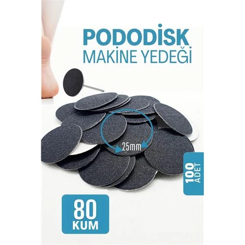 25 mm Pododisk - Nasır Sökücü Pedikür Makinesi Yedek Pedler 100 ADET ürün görseli