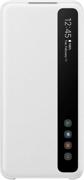 Samsung EF-ZG980CWEGWW Galaxy S20 Clear View Kılıf, Beyaz ürün görseli 1