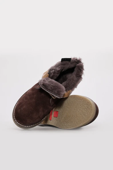 Hakiki Deri Kürklü  Kadın Klasik Bot 257KZA2024 - Resim 8