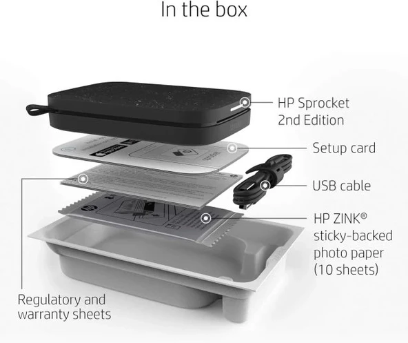 HP Sprocket Taşınabilir 2x3" Anında Fotoğraf Yazıcısı - 2