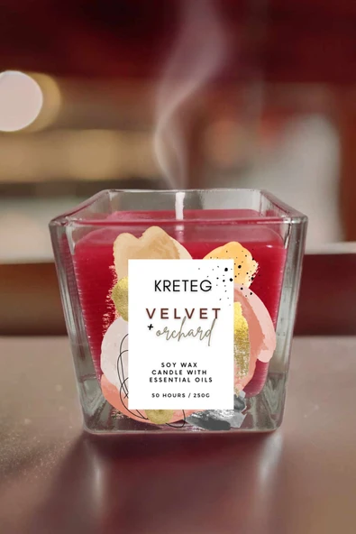 kreteg Soya Mumu Velvet Orchard %100 Doğal Aromaterapi 250 gram - Resim 2