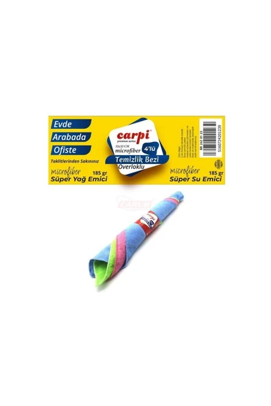 Carpi Mikrofibertemizlik Bezi 4lü Dürüm Set 32x32 Br2420123 ürün görseli 1