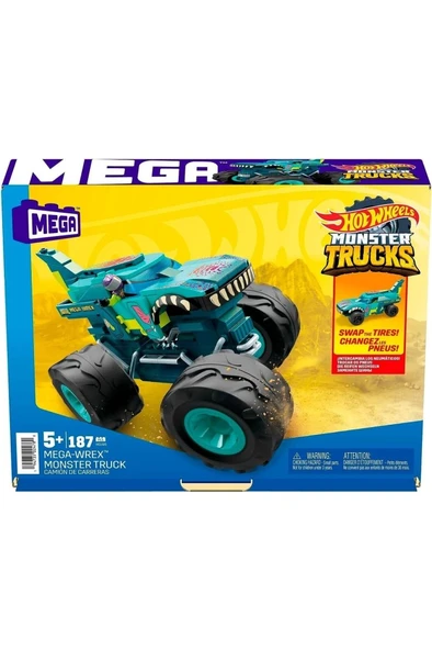 HOT WHEELS Hdj95 Mega, Hot Wheels Wrex Monster Truck, 187 Parça, +5 Yaş - Resim 6