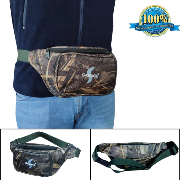 Asyaink HH0297 Bel Çantası Sazlık Desen Su Geçirmez Outdoor Av Çantası
