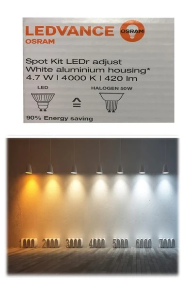 Osram Ledvance 4,7 w Gu10 Duy Led Spot Kit 4000 k - Resim 6