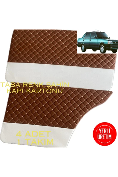 ncotodizayn TOFAŞ ŞAHİN KAPI KARTONU KAHVE RENGİ 1 Takım 4 Adet ürün görseli 1