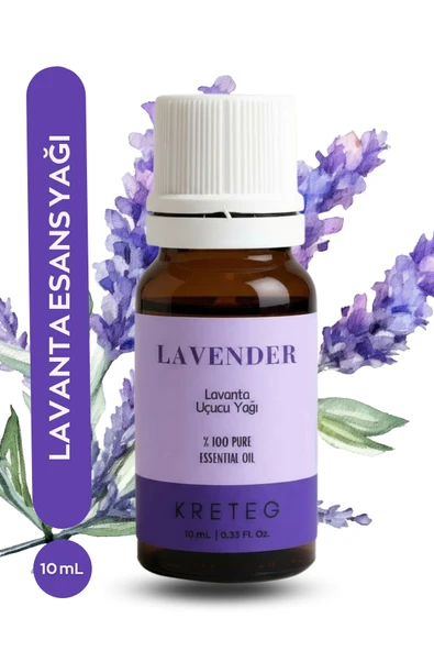 kreteg Lavanta 10 ml Esansiyel Uçucu Yağ Buhurdanlık Yağı Hava Nemlendirici Aroma Difizörü Kokusu Esans