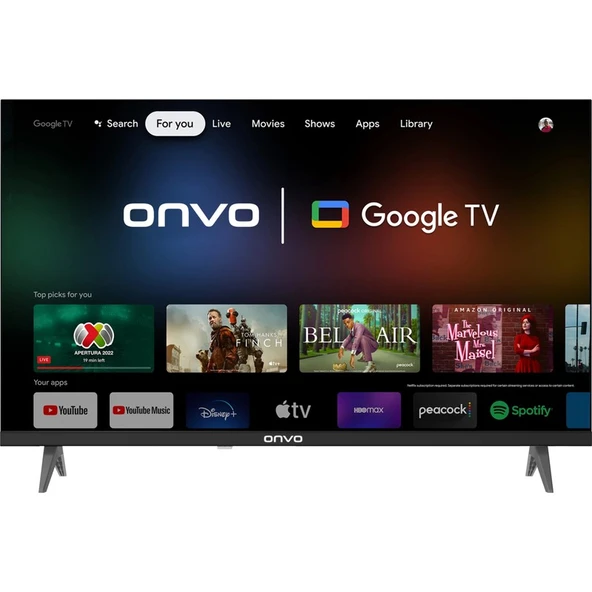 Onvo 32OVF9000H 32’’ 82 Ekran Uydu Alıcılı HD Ready Google LED TV ürün görseli 1