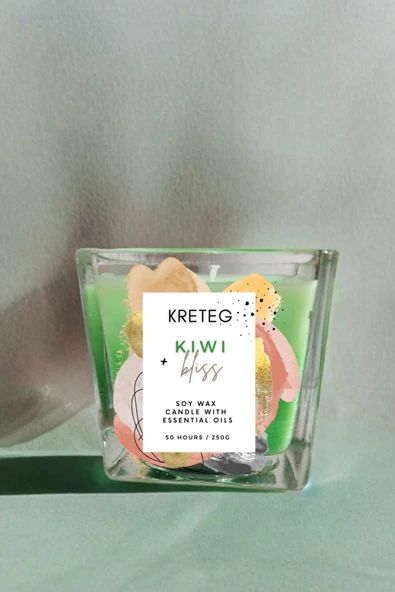 kreteg Soya Mumu Kiwi Bliss %100 Doğal Aromaterapi 250 gram - Resim 2