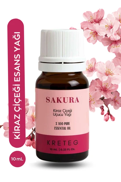 kreteg Japon Kiraz Çiçeği Esansiyel Uçucu Yağ Buhurdanlık Yağı Hava Nemlendiri Aroma Difizörü Kokusu Esans ürün görseli 1