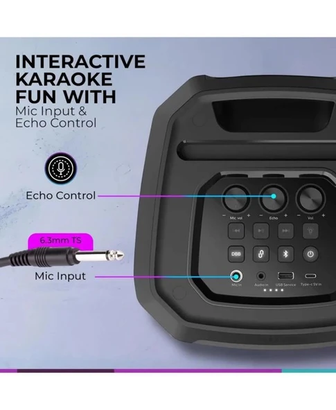 PHILIPS Bluetooth LED Aydınlatmalı Parti Hoparlörü - 4