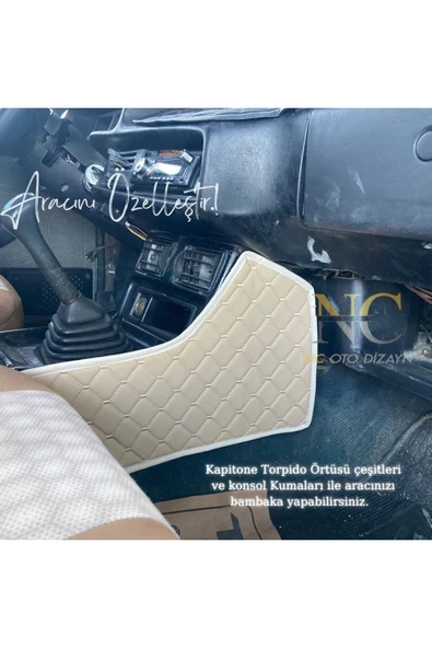ncotodizayn Krem Tofaş Uyumlu Orta Konsol Yan Kaplama Kapitone Kumaş ürün görseli
