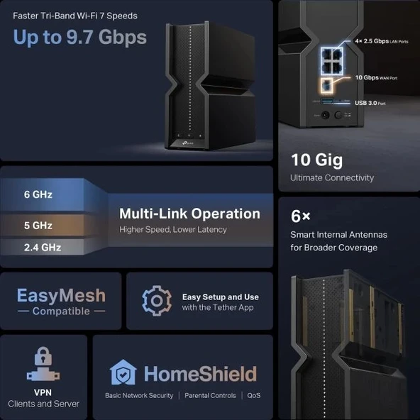 TP-Link AC1750 Akıllı WiFi Yönlendirici (Archer A7) - 2