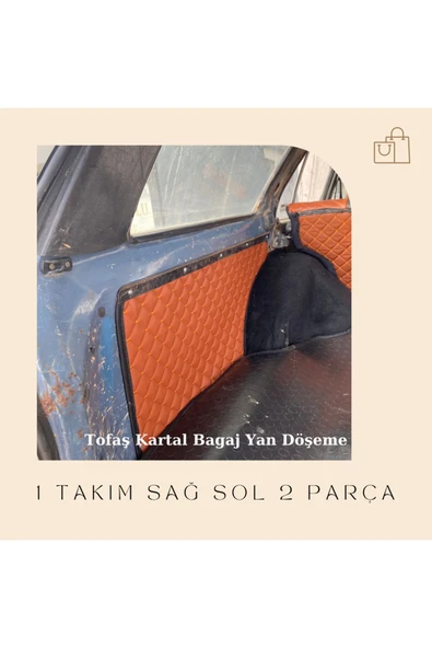 ncotodizayn TOFAŞ KARTAL BAGAJ YAN DÖŞEMELERİ 8 mm süngerli TABA RENK Kapitone - Resim 6