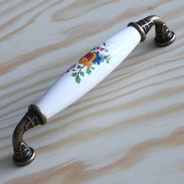 Mobilya Mutfak Çekmece Dolap Kapak Dolabı Kulbu Kulpu Kulpları Beyaz 128 Mm-12.8 Cm Porselen - Resim 4