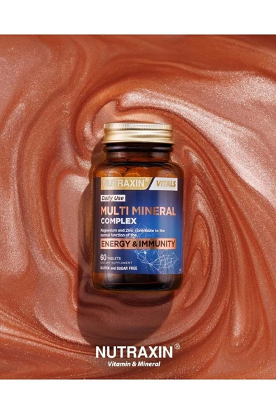 Nutraxin Multimineral Complex 60 Tablet Magnezyum, Kalsiyum, Çinko, Demir, İyot, Krom - 3