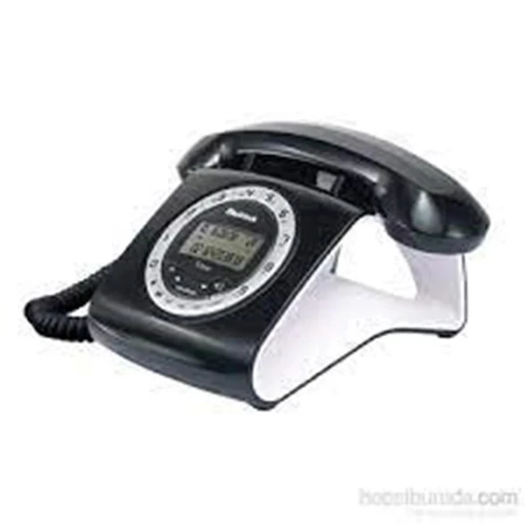 Multitek Retro Özel Tasarımlı Kablolu Siyah-Kırmızı-Gri-Turuncu-Beyaz Masa Üstü Telefon ürün görseli