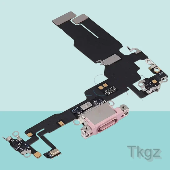 Apple İphone 15 Full Şarj Soketi Filmi FLEX Orjinal (PEMBE) ürün görseli 1