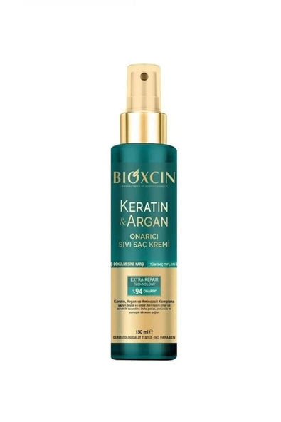 Bioxin Bioxcin Keratin & Argan Onarıcı Sıvı Saç Bakım Kremi 150 Ml Yıpranmış Hasar Görmüş Saçlar