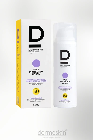 Dermoskin Face Protection SPF 50 Güneş Koruyucu Krem 50 ml ( Suya Dayanıklı )