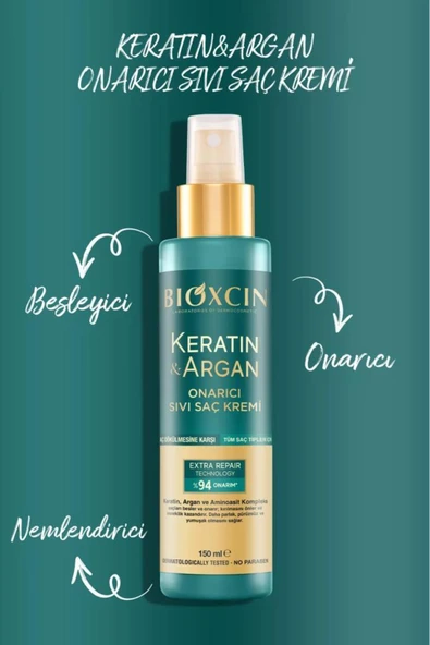 Bioxin Bioxcin Keratin Argan Onarıcı Sıvı Saç Kremi 150 Ml - 2