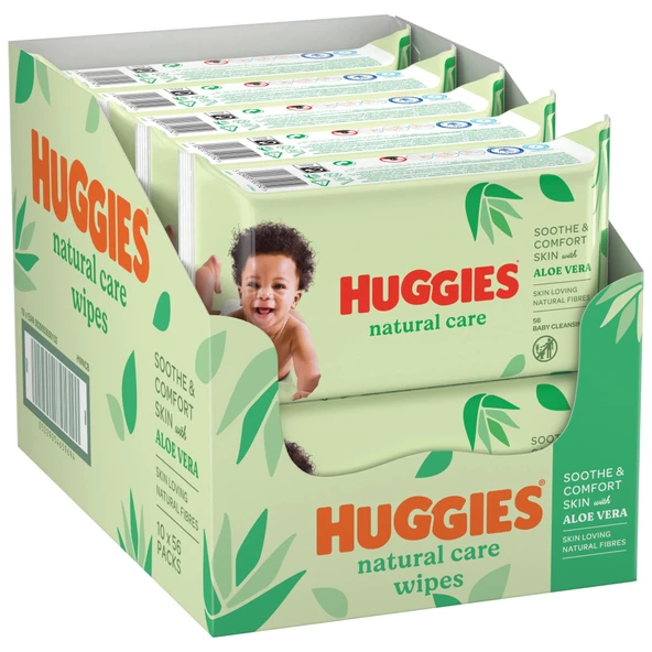 Huggies Natural Care Yenidoğan Islak Bebek Havlusu 10x56 Yaprak ürün görseli 1