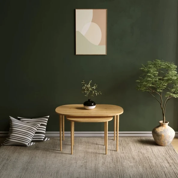 Hebblife Pera 2'li Orta Sehpa Meşe