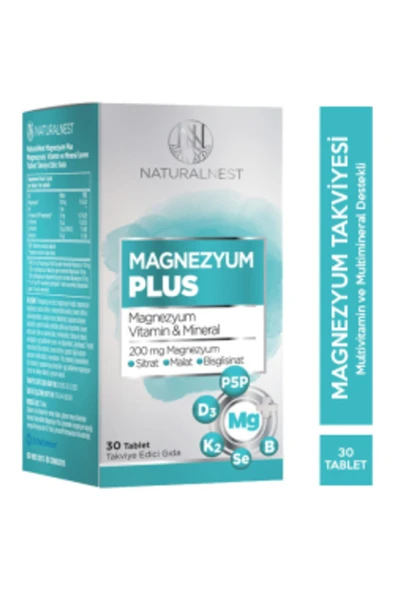 Naturalnest STD Naturalnest Magnezyum Plus 30 Tablet ( TEKLİDİR )