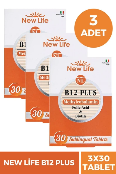 Seddar Collection New Life B12 Plus Methylcobalamin 30 Tablet 3 Adet