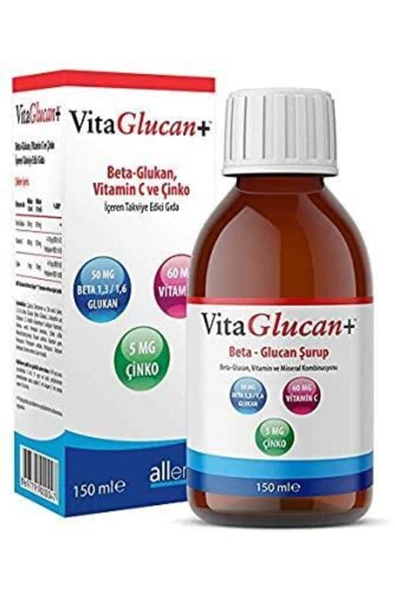 Allergo Vitaglucan+ 150 Ml Şurup - Beta Glucan + Vitamin C + Çinko