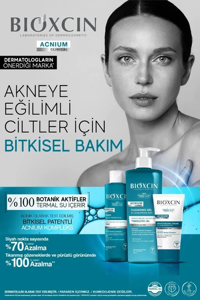 Bioxcin Acnium Tonik 200 Ml Clinical Vegan Akneye Eğilimli Ciltler İçin 2'Li - 3