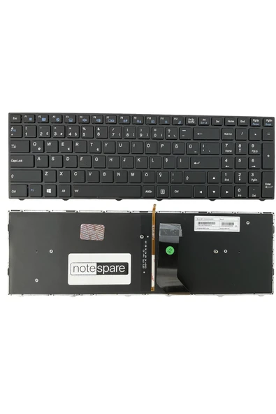 Monster Uyumlu Abra A5 V11, A5 V11.1 Klavye TR  Işıklı - Beyaz Aydınlatma ürün görseli 1