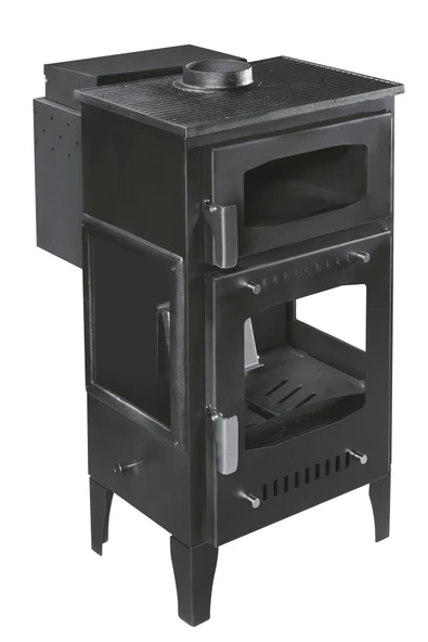 İKİZSOBA Geniş Camlı Odun Ve Pelet Şömine Sobası - 8 Kw, Fırınlı Odunlu Soba, Pelet Soba - Resim 4