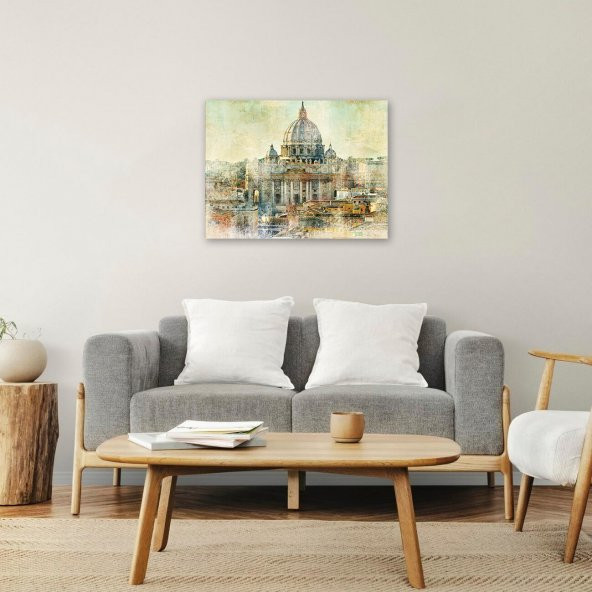 Kitap Şeyleri Mdf Roma San Pietro Kilisesi Tablo 30cm X 40cm
