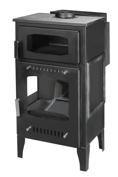 İKİZSOBA Geniş Camlı Odun Ve Pelet Şömine Sobası - 8 Kw, Fırınlı Odunlu Soba, Pelet Soba ürün görseli