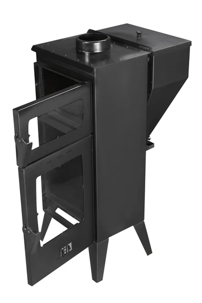 İKİZSOBA Geniş Camlı Pelet Şömine Sobası - 6 kW, Fırınlı, Ayarlanabilir Isı Teknolojisi - Resim 2