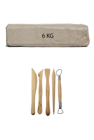 Beyaz Seramik Hamuru 6 Kg Ebeşuar Seti Kil Seti Seramik Çamuru Seti ürün görseli