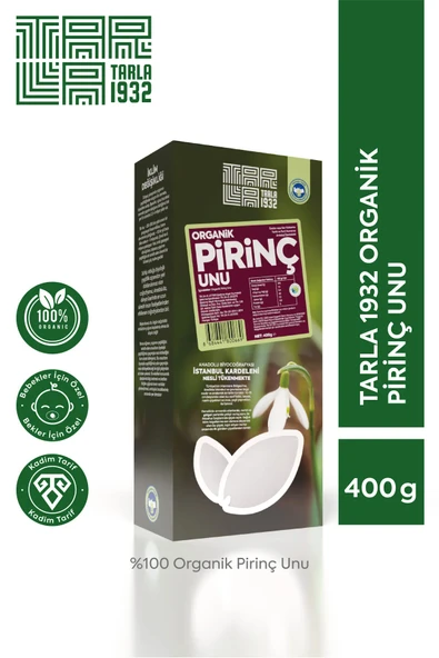 Tarla 1932 Organik Pirinç Unu Katkısız & Doğal 400 g