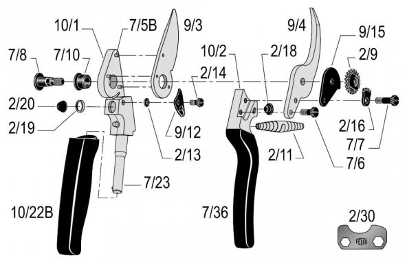 Felco 10 Budama Makası By-pas Sol El - 3