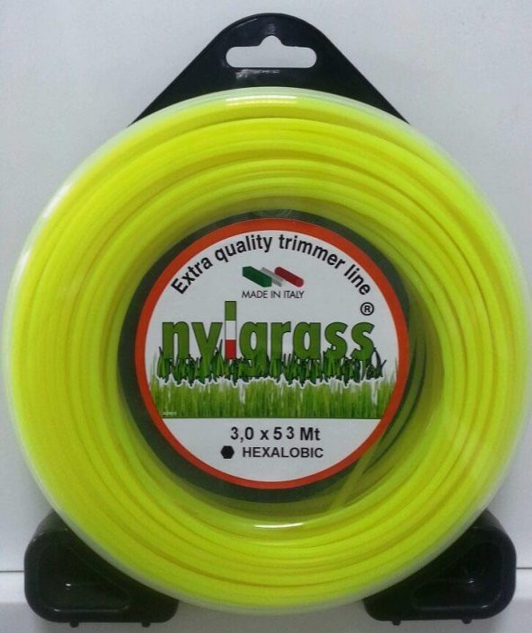 Nylgrass Motorlu Tırpan Misinası 3.0mm 6 Köşe 53 Mt