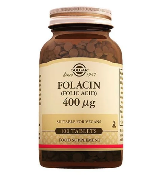 Solgar Folic Acid 400 mcg 100 Tablet ürün görseli