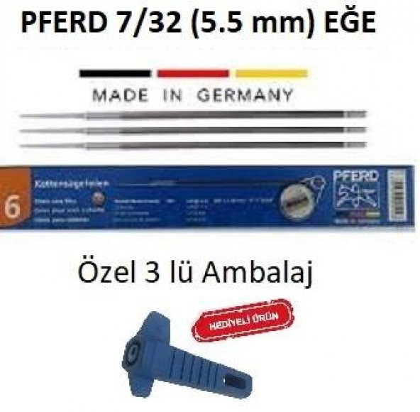 Pferd 7/32 (5.5mm) Motorlu Testere Eğesi Orta 3lü Paket