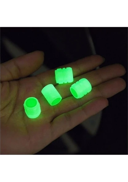 Skoda Forman uyumlu fosforlu Sibop Kapağı Seti 4 Adet Sibop Kapağı Seti Yeşil - Resim 2