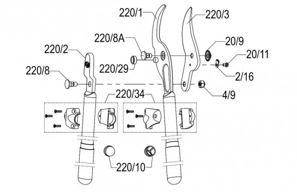 Felco 220 Kalın Dal Budama Makası - 3
