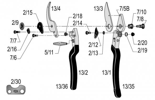 Felco 13 Budama Makası By-pas Sağ El - 3