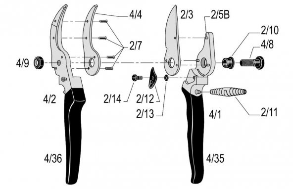 Felco 4 Budama Makası By-pas Sağ El - 4