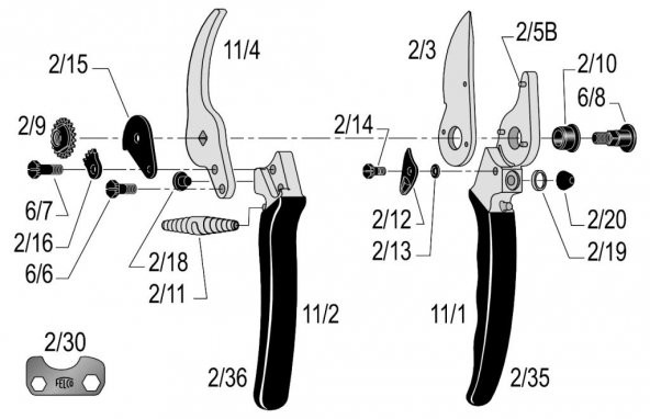 Felco 11 Budama Makası By-pas Sağ El - 4