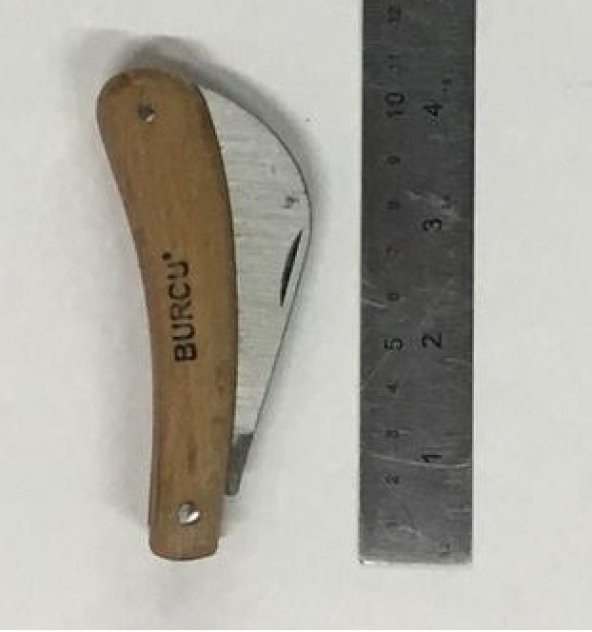 Burcu Aşı Bıçağı Ceviz Aşı Çakısı Eğri Dövme Bıçak - 7